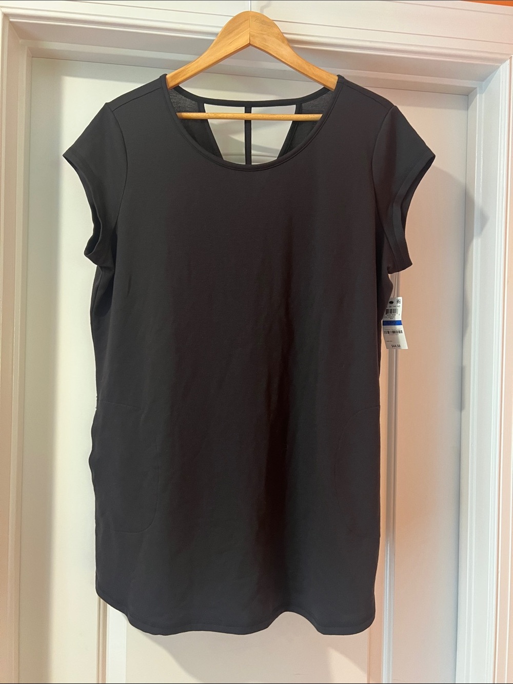 Ideology Black Women's Short Sleeve Sport Tunic Top